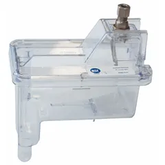 Reservoir assembly for SCOTSMAN ice machines. Replaces the original reservoir component to restore proper water flow and ice production. Used in commercial ice machines for foodservice and hospitality applications.