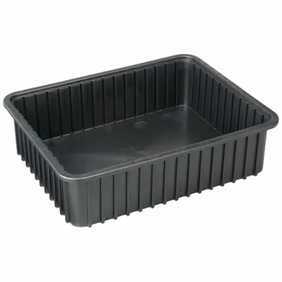 LEWISBINS Divider Box: 1 cu ft, 22 3/8 in x 17 3/8 in x 6 in, Lid Not Included - Plastic ESD Static-Control Divider Boxes
