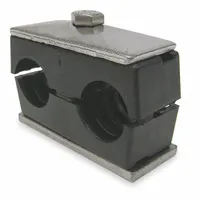 BEHRINGER PIPE SYSTEMS Vibration-Dampening Beta Clamp: Ribbed Bore, 304 Stainless Steel Clamp (MPN TWT2025-PP)