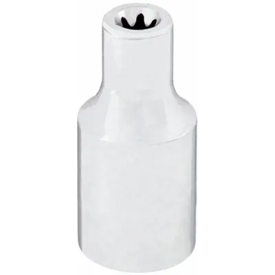 WESTWARD Socket: 1/4 in Drive Size, E4 Socket Size, External Torx, Std, Chrome - 1/4" Drive External Torx Hand Sockets