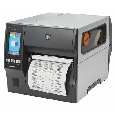 ZEBRA Industrial Printer: ZT400, 6.6 in Max. Print Wd, 12 in/sec, Tear Off Dispensing - Up to 3,000 Labels per Day