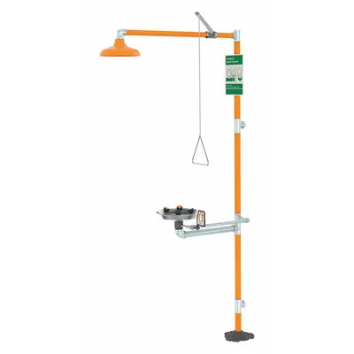 GUARDIAN EQUIPMENT Floor-Mount Shower with Eyewash - Floor-Mount Showers with Eyewash