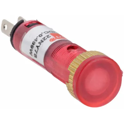 Dayton Flush Panel Light: 5/16 in Panel Mounting Hole Dia, LED - LED Indicator Pilot Lights