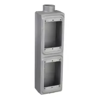 APPLETON ELECTRIC Electrical Box: Iron, Rectangular, 2 Gangs, 1/2 in Hub Size, 40 cu in Capacity (MPN FS-2T-50)