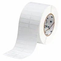 Pre-Cut Label Stock Roll: Tamper Indicating, 1/2 in x 1 1/2 in, 1/2 in, White (Matte) (MPN THT-37-351-10)