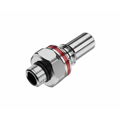 CPC Quick Connection Coupling: Straight, 3/8 in Pipe Size, Warm Red, Quick Disconnect - Chrome-Plated Brass Quick-Disconnect Tube Fittings
