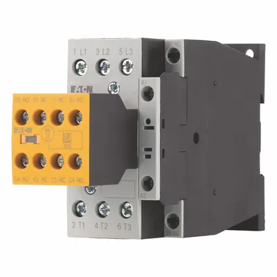 EATON Magnetic Contactor: 3 Poles, 24V DC, 32 A - Safety Contactors
