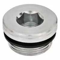 JW WINCO Threaded Plug: Steel, NBR Seal, Metric Fine, M8x1 Thd, Internal Hex, 12 mm Drive Size (MPN 749-M8X1-A)