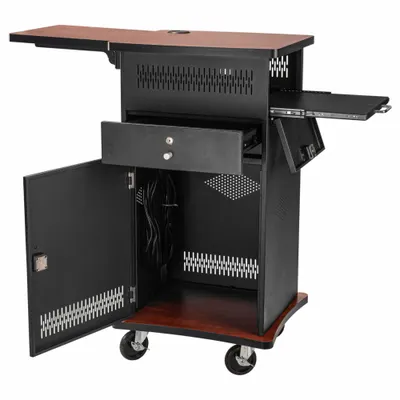 OKLAHOMA SOUND Media Cart, 3 Shelves, 40 in H x 21 in W - Media Carts