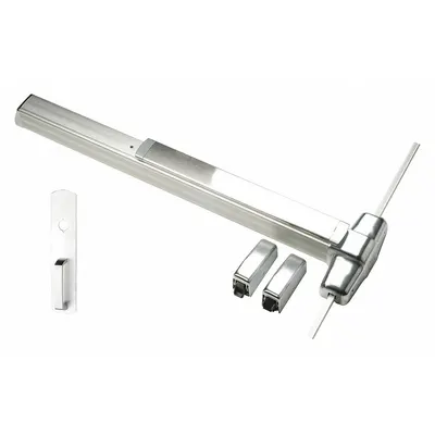 VON DUPRIN Surface Vertical Rod: 4 ft Max Door Wd - Surface Vertical Rod Push Bars