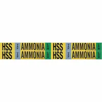 Pipe Marker: HSS, VAP, Low, Fits 3/4 to 2 3/8 in Pipe O.D., 4 Pipe Markers, Without (MPN 90428)