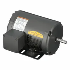 Totally enclosed non-ventilated (TENV) 3-phase AC motor with rigid base mount. Rated 1/3 hp, 3520 RPM at 60 Hz, 460V AC, full load current 0.70/1.4/1.6 A. Suitable for applications such as conveyors, pumps, fans, and machine tools where cooling is provided by the driven equipment.