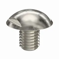 Truss-head panel screw with spanner drive, made from 316 stainless steel with plain finish. Length 16 mm, width across flats 19 mm. Suitable for applications requiring corrosion resistance and easy cleaning, such as in food processing, pharmaceutical, and sanitary equipment.