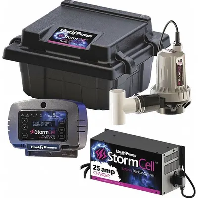 LIBERTY PUMPS 442-25A 1/3 hp 12V DC Battery-Powered Backup Sump - Battery-Powered Backup Sump Pumps