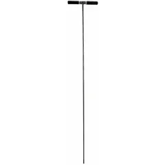 Stainless steel tile probe with 3/8-inch overall diameter and 42-inch overall length. Used for soil sampling and locating underground drainage tiles in agricultural and environmental field applications.