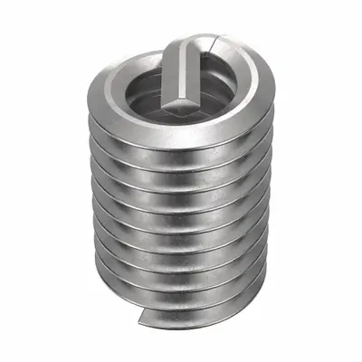 HELI-COIL Helical Insert: Tanged Tang Style, Free-Running, #8-32 Thread Size, Plain - Free-Running Tanged Helical Inserts