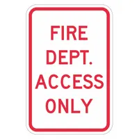 Reflective Fire Connection Sign: Aluminum, Mounting Holes Sign Mounting, Diamond Grade, No Header (MPN T1-1822-DG_12x18)