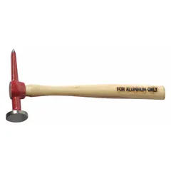 Carbon steel body hammer with chisel head, 10 oz head weight, 5 1/8 in head length, and overall dimensions of 12 in length by 5 in width. Designed for auto-body repair tasks such as dent removal, metal shaping, and panel alignment in collision repair and fabrication settings.
