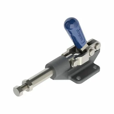 JERGENS Straight-Line Toggle Clamp: Flange Base Mounting, Std Vertical Handle - Standard Straight-Line Toggle Clamps
