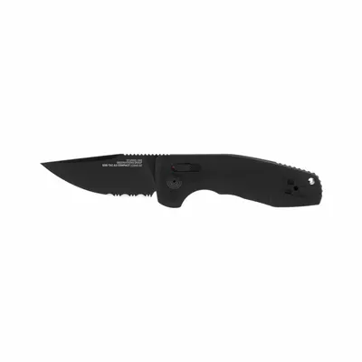 SOG Folding Utility Knife: 3 in Blade Lg, 4 in Closed Lg, 7 in Overall Lg, Aluminum - Automatic-Opening Folding Knives