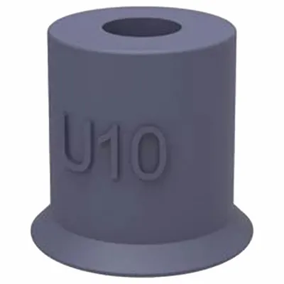 PIAB Vacuum Pad: Plain Pad without Adapter, 23.11 mm Pad Dia, HNBR, Blue, 19.05 mm Pad Ht - Flat Type Packaging Industry Vacuum Pads