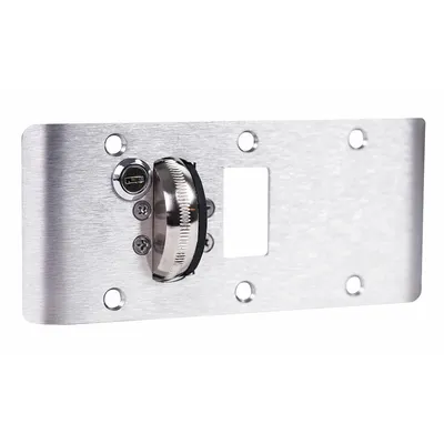 ACCURATE Door Strike Plate: Curved Lip, 8 1/4 in Lg, 4 3/4 in Wd - Double Lipped Strike Plates