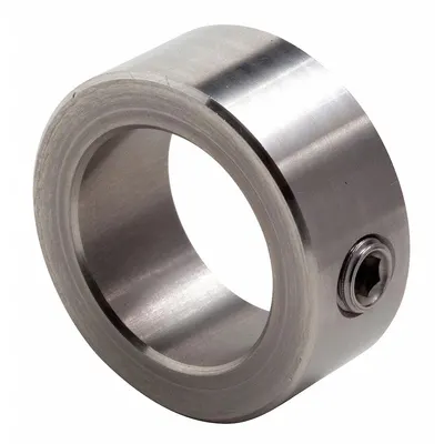 Dayton Shaft Collar: 1-Piece, Set Screw, 1 3/8 in Bore Dia, 2 1/8 in Collar Outside Dia - Stainless Steel Shaft Collars