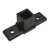 90° Straight Base Connector: 1 in x 3 in, Nylon, Anodized, Black, 90° Straight Base Connector (MPN 9240)