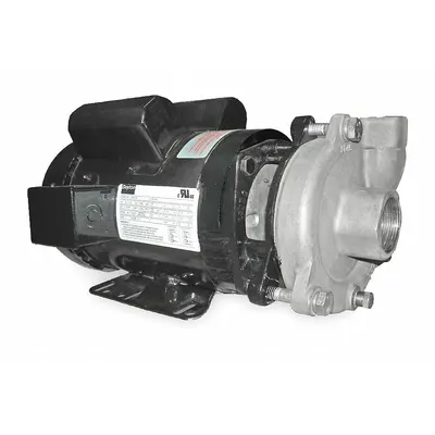 Dayton Centrifugal Pump: 2 hp, 115/230V AC, 72 ft Max Head, 1 1/2 in, 1 1/4 in Intake and Disch - 2 to 3 HP Straight Centrifugal Pumps