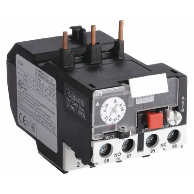 Dayton Overload Relay: Thermal Protection, 3 Poles, 1NO/1NC, Phase Loss Sensitivity - IEC Thermal Overload Relays
