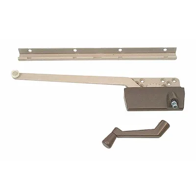 PRIME-LINE Window Operator: Crank, Handle Included, Right-Hand, Surface, Brown - Awning & Casement Window Operators & Handles