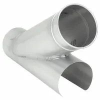 10"dia 14"L 30° GSteel In-Cut Branch: Steel, For 10 in Duct Dia, 22 in Overall Lg, 30° Angle (MPN 8040300034)