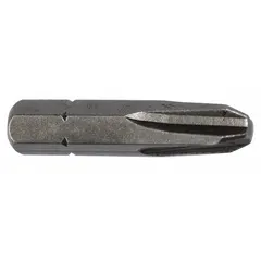 APEX #1 Phillips (PH1) insert bit with imperial sizing and standard tip style. Made from S2 steel, impact rated for use with impact drivers. Sold in a 5-pack. Suitable for industrial fastening applications such as assembly and maintenance.