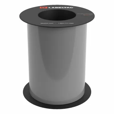 CREATIVE SAFETY SUPPLY LabelTac 9 Standard Supply: 7 in x 75 ft, Vinyl, Gray (Gloss) - LabelTac Thermal Transfer Continuous Label Rolls