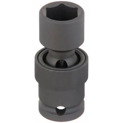 WESTWARD Impact Socket: 3/4 in Socket Size, 6-Point, Std, Black Phosphate, Not Tether Capable - 1/2" Drive SAE Flex Impact Sockets