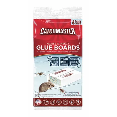 CATCHMASTER Glue Trap: For Use On Crawling Insects, Bait Board Trap, Indoor Use - Crawling Insect Traps