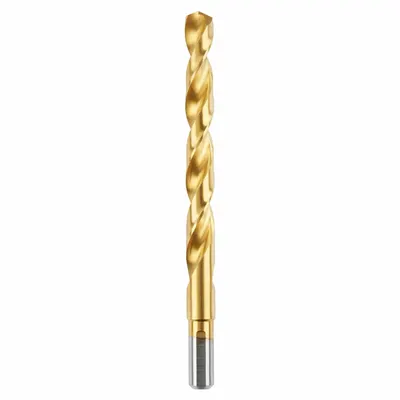 MILWAUKEE Jobber Length Drill Bit: 27/64", 135° Split Point, TiN-Coated HSS - Chip-Clearing High-Speed Steel Jobber-Length Drill Bits