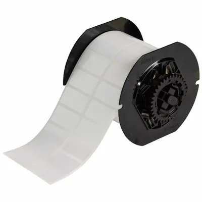BRADY Pre-Cut Label Stock Roll: 3/4 in x 1 1/2 in, Acrylic, Permanent Adhesive - Brady Thermal Transfer Precut Label Rolls