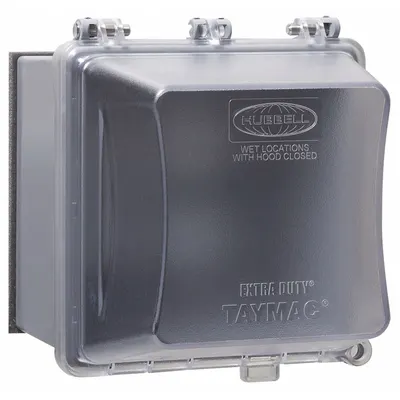 TAYMAC While In Use Weatherproof Cover: 2 Gangs, For Decora/GCFI Electrical Component Type - 2-Gang While-In-Use Weatherproof Covers