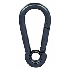 This load rated spring snap features a solid steel gate and a 175 lb working load limit. It is designed for non-lifting applications such as securing loads, tethering equipment, or attaching hardware in industrial, rigging, and material handling tasks.