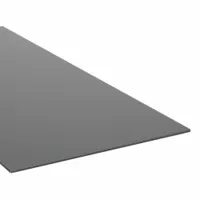 ABS Sheet: 0.0625 in Thick, 12 in x 4 ft, Opaque, Black, 6,000 psi Tensile Strength, 12 kJ/m2