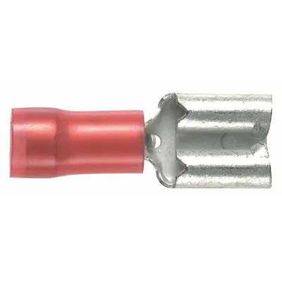 PANDUIT Wire Disconnect: Female Socket, Red, Nylon, Partial Coverage - Partially Insulated Quick Disconnects
