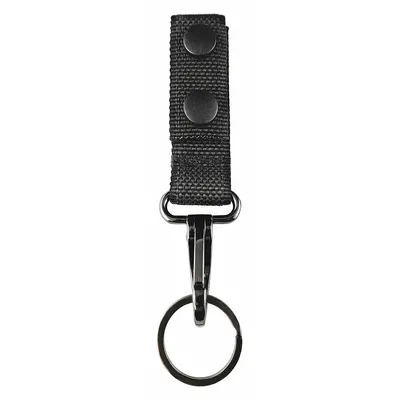 HEROS PRIDE Key Holder: Black Nylon Ballistic 6 1/4 in x 29 mm Snap Closure - Key Holders & Pouches