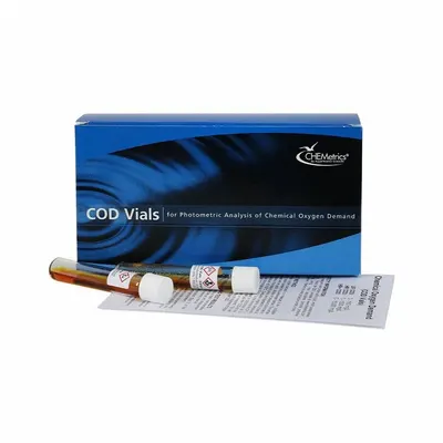 CHEMETRICS Water Quality Test Kit: Chemical Oxygen Demand, 0 to 1,500 ppm, 24 Tests - Water Quality Test Kits