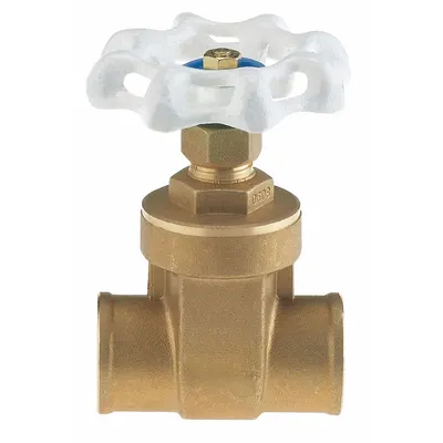 MILWAUKEE VALVE Gate Valve: 1/2 in, Brass, Non-Rising, Sweat x Sweat, 200 psi CWP - Non-Rising Stem Brass Gate Valves for Potable Water