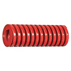 Cylindrical die spring made from silicon wire with closed, ground ends. Designed for high-cycle tooling and stamping applications requiring controlled force and return action. Supplied in a 10-pack with a length of 1 17/64 in.