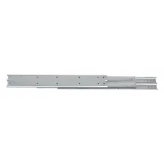 Side-mount, full-extension friction drawer slide with a closed length of 26 inches and a travel length of 26 9/16 inches. Suitable for use in cabinets, equipment enclosures, and machinery requiring smooth sliding action.