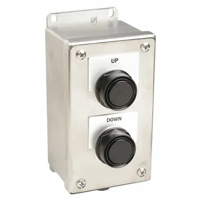 Siemens Control Station: (2) Flush Push Buttons, 0 Pilot Lights, 2NO/2NC, Up/Down - Push-Button Control Stations