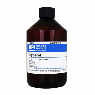 RPI Glycerol, ACS Grade: 500 mL Volume, ACS, Liquid - Protease Inhibitors
