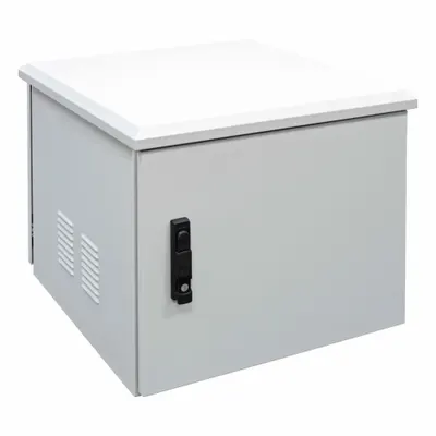 ELECTRIDUCT Network Cabinet: 9 Rack Units, 19 7/8 in x 23 5/8 in x 21 5/8 in, Powder Coated - Fan-Cooled Server Rack Enclosures & Network Cabinets
